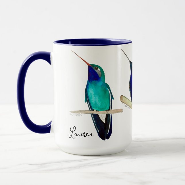 Taza personalizada de colibríes (Izquierda)