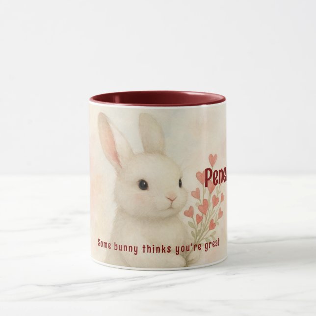 Taza personalizada de conejito (Centro)