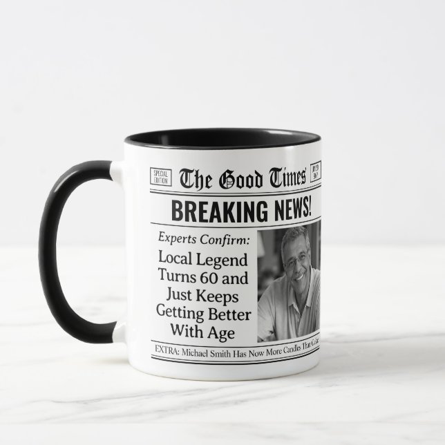 Taza personalizada de cumpleaños, divertida idea d (Izquierda)
