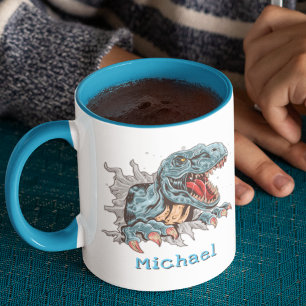 Taza personalizada de dinosaurio T-Rex