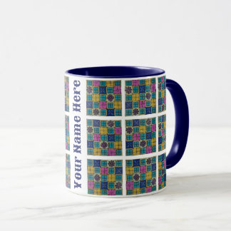 Taza personalizada de dos tonos | Baldosa mediterr
