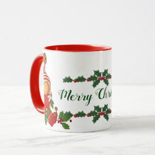 Taza Personalizada de Elfo de Navidad Adorable