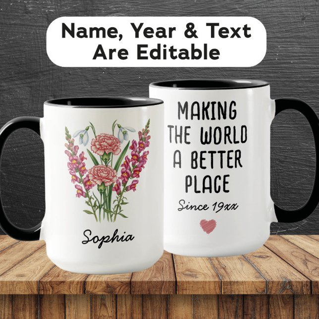 Taza personalizada de flor de nacimiento de enero  (Subido por el creador)