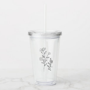Taza personalizada de flor de nacimiento, regalos