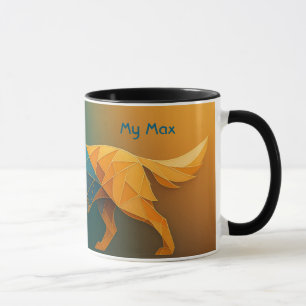 Taza personalizada de Golden Retriever con nombre
