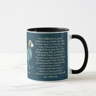 Taza personalizada de Golden Retriever con texto p