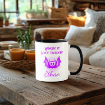 Taza personalizada de Halloween de neón - Diseño d