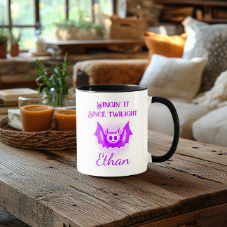 Taza personalizada de Halloween de neón - Diseño d