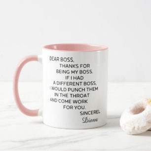 Taza Personalizada de Jefe Divertida Humor de Ofic