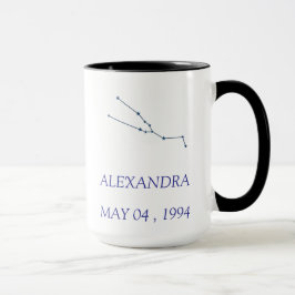 Taza personalizada de la constelación de Tauro - S