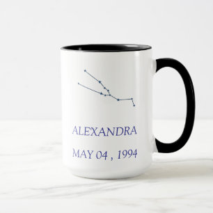 Taza personalizada de la constelación de Tauro - S
