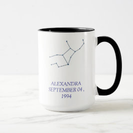 Taza personalizada de la constelación de Virgo - E