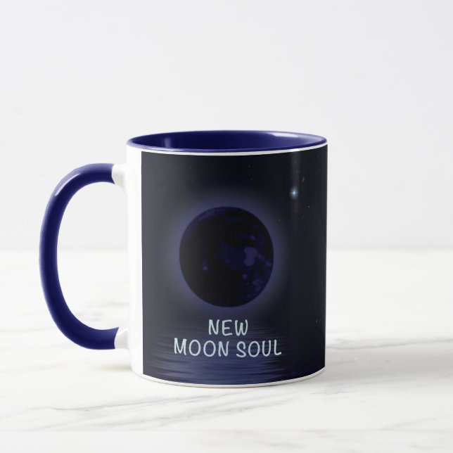Taza personalizada de la fase de la Luna Nueva (Izquierda)
