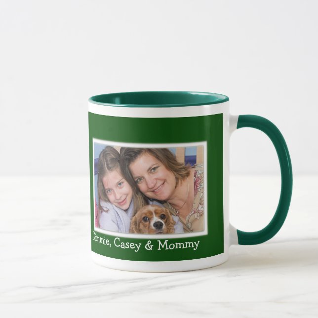 Taza personalizada de la foto del día de fiesta (Derecha)
