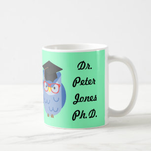 Taza personalizada de la graduación del PhD del