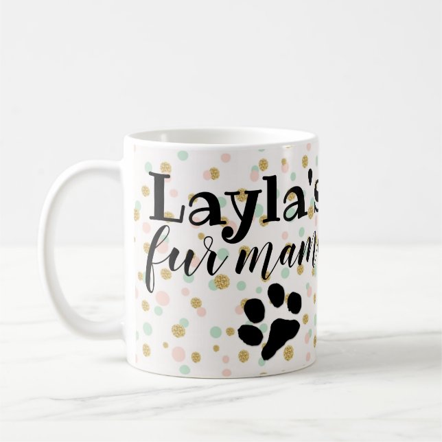 taza personalizada de la mamá de la piel del perro (Izquierda)