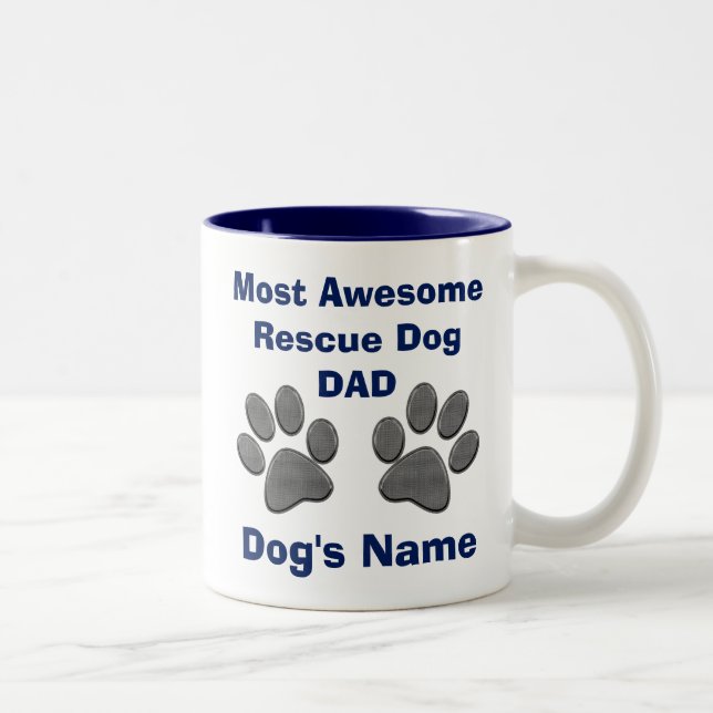 TAZA personalizada de las patas del perro de los (Derecha)