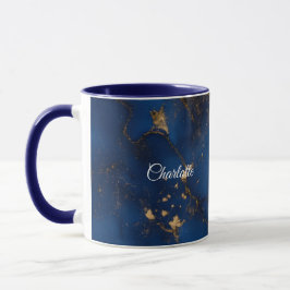 Taza personalizada de lujo con patrón de mármol y