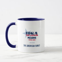 Taza personalizada de Maine USA 1820 Blue Star