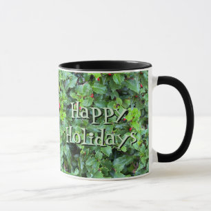 Taza Personalizada de Navidad con Bayas de Acebo