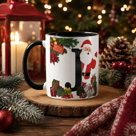 Taza personalizada de Navidad con monograma