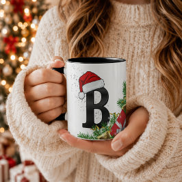 Taza personalizada de Navidad con monograma