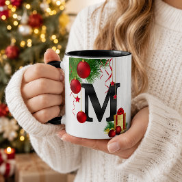 Taza personalizada de Navidad con monograma