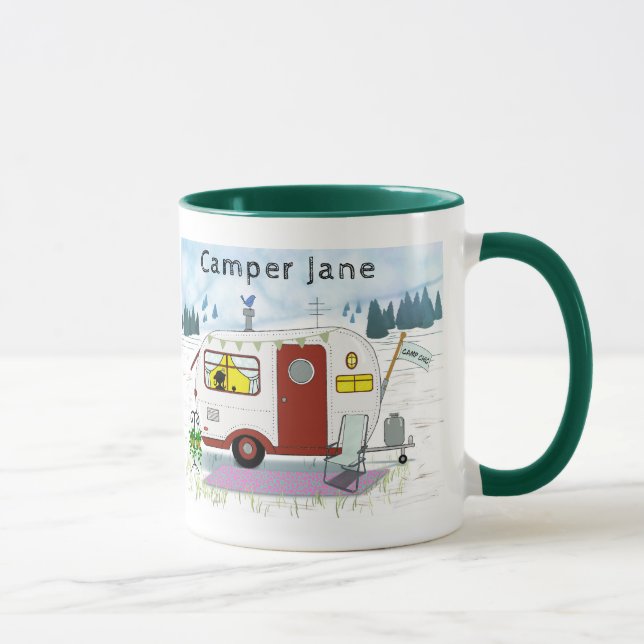 Taza personalizada de remolque rojo (Derecha)