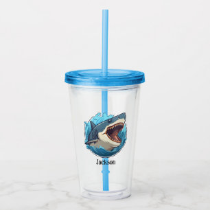 Taza personalizada de tiburón – Diseño fiero y div