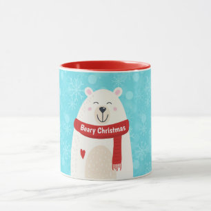 Taza personalizada de vacaciones con arte de oso p