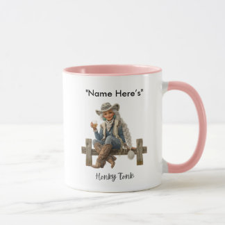 Taza personalizada de vaquera – Menos hablar, más