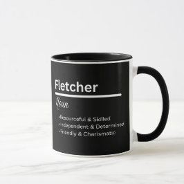 Taza Personalizada Definición de Nombre de Niño Fl