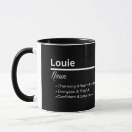 Taza Personalizada Definición del Nombre Louie par