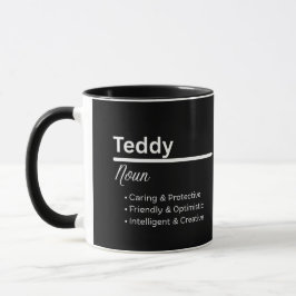 Taza Personalizada Definición Nombre Teddy Niño