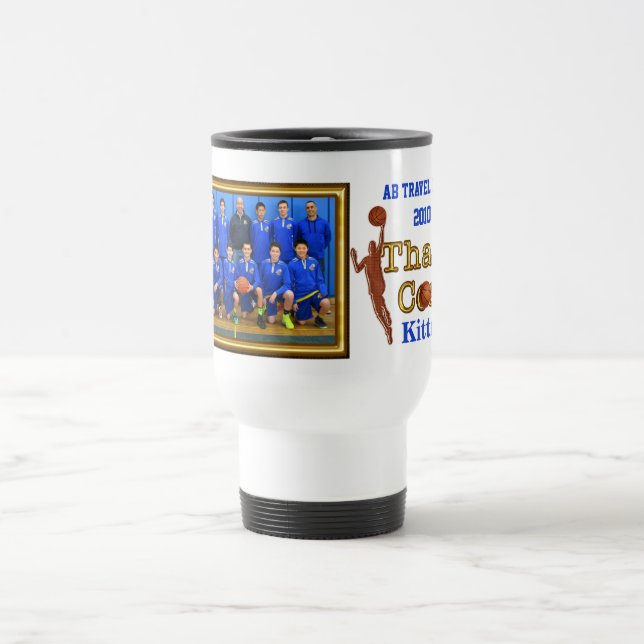 Taza PERSONALIZADA del baloncesto con su imagen (Centro)