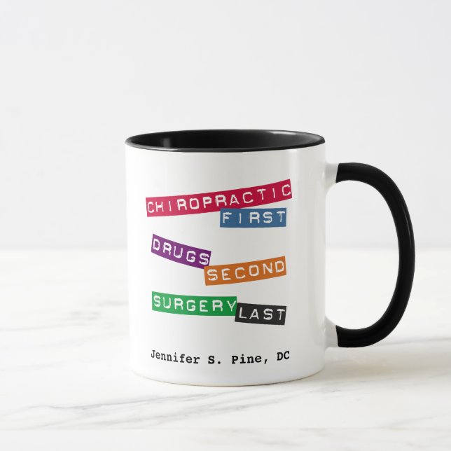 Taza personalizada del Chiropractor (Derecha)