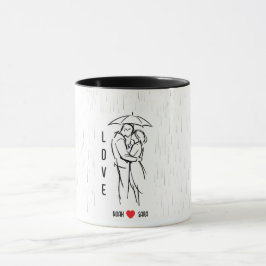 Taza personalizada del Día de San Valentín con nom