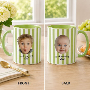 Taza personalizada del Día del Padre con 2 fotos,