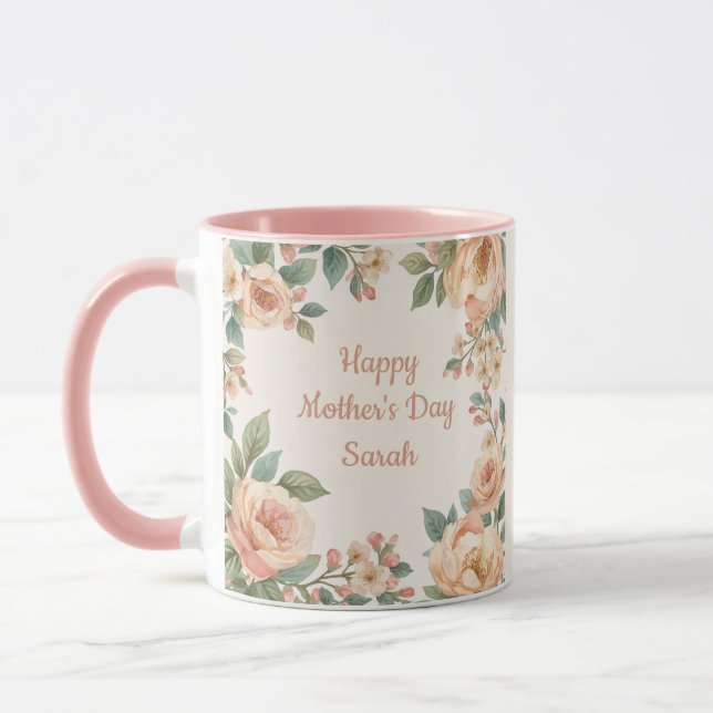 Taza Personalizada del Día Feliz de la Madre (Izquierda)