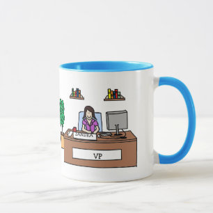 Taza personalizada del dibujo animado para VP