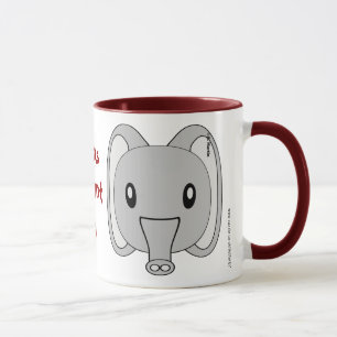 Taza personalizada del elefante