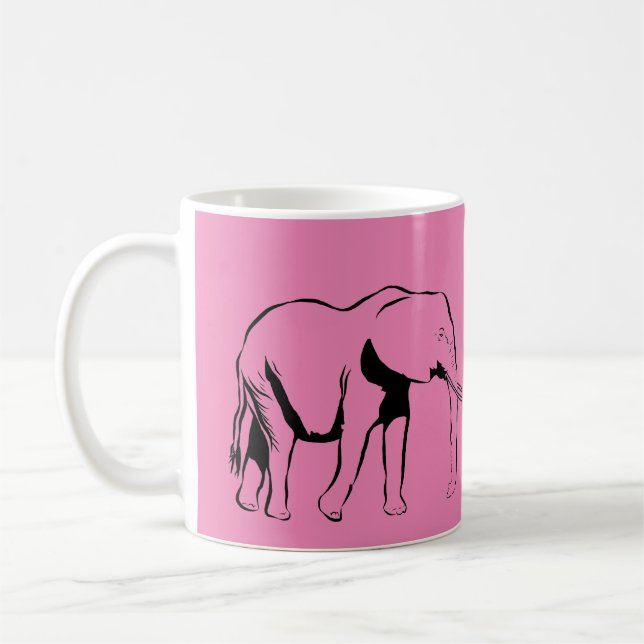 Taza personalizada del elefante (Izquierda)