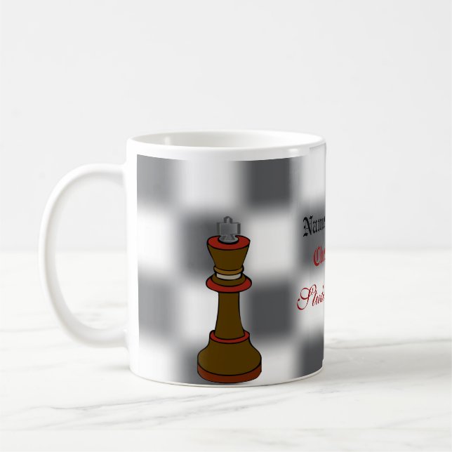 Taza personalizada del equipo del ajedrez o del (Izquierda)