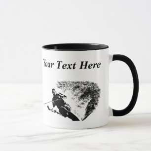 Taza personalizada del esquiador del agua del