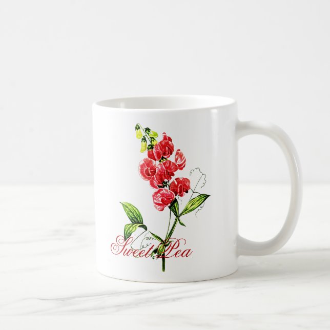 Taza personalizada del guisante de olor (Derecha)