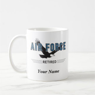 Taza personalizada del jubilado de la fuerza aérea