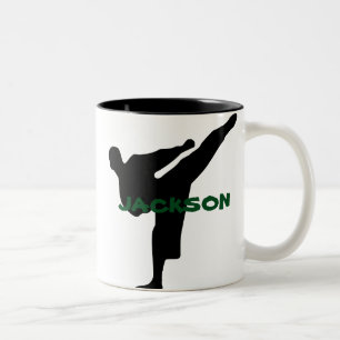 Taza personalizada del karate