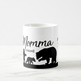 Taza personalizada del oso de Momma
