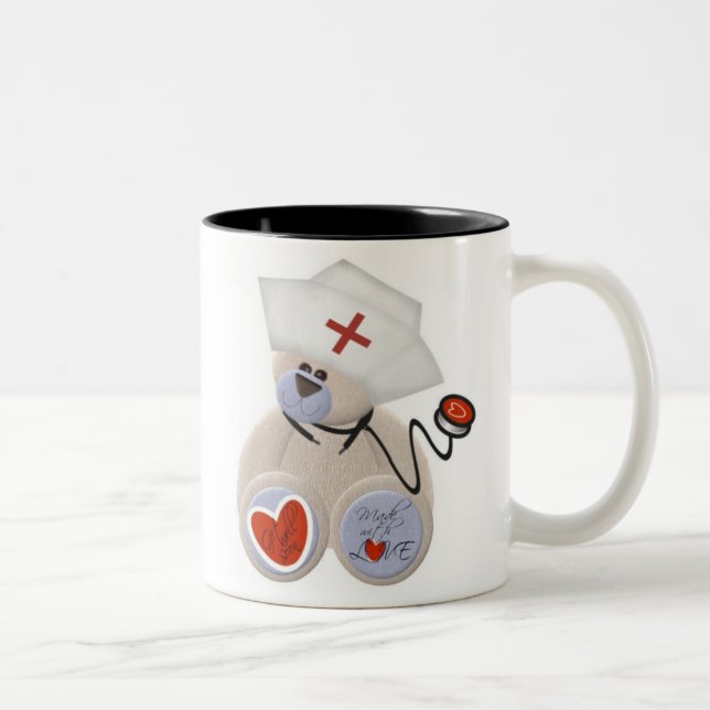 Taza personalizada del oso de peluche de la (Derecha)