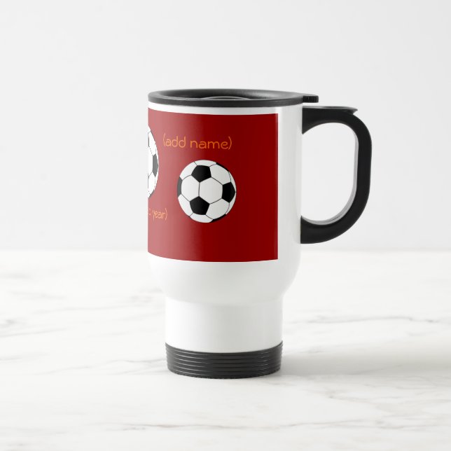 Taza personalizada del viaje del fútbol (Derecha)